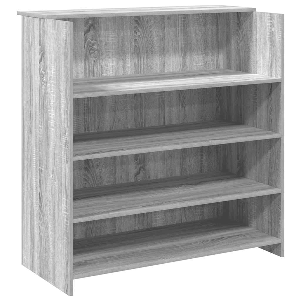 vidaXL Banco Reception Grigio Sonoma 100x50x103,5 cm Legno Multistrato Ufficio