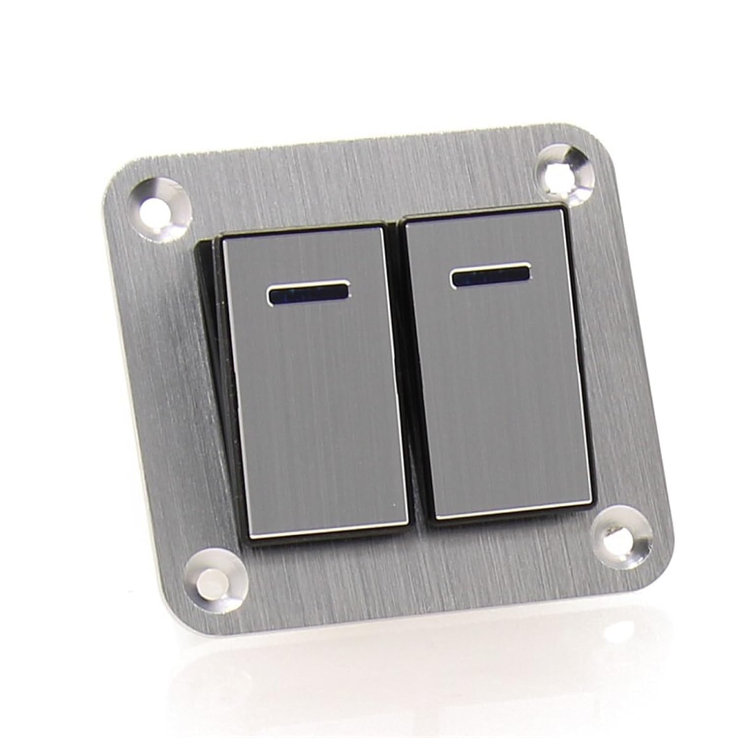 Car, RV and Yacht 12-24V Modified Switch Panel Two-Position Metal Brushed Switch Panel ON-Off