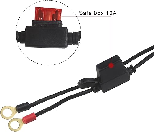 Miniatura 3 de Arnés de terminal Sae a O Ring de 2 pies - Cable de terminal de anillo de ojal Sae 16awg Cable de extensión de cargador de batería de goteo con