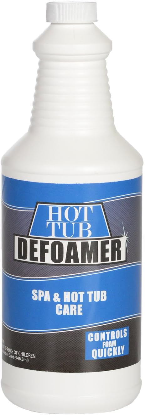 Spa & Hot Tub Defoamer - Quart (32 Ounces) - Quickly Removes Foam Without The Use of Harsh Chemicals, Eco-Friendly Safe Silicone Emulsion Formula - Concentrate