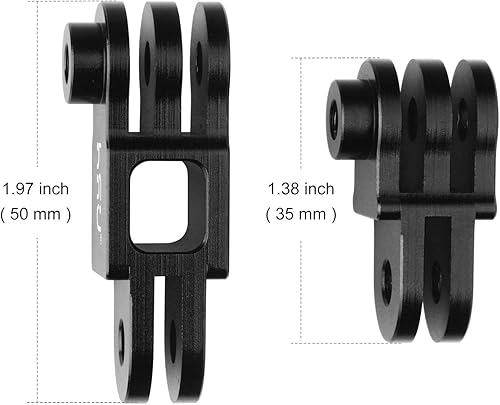 Vista 4 de HSU Brazo de extensión de aluminio para GoPro Hero 13/12, montaje de juntas rectas de brazo de ajuste de metal, montaje de juntas rectas en la misma