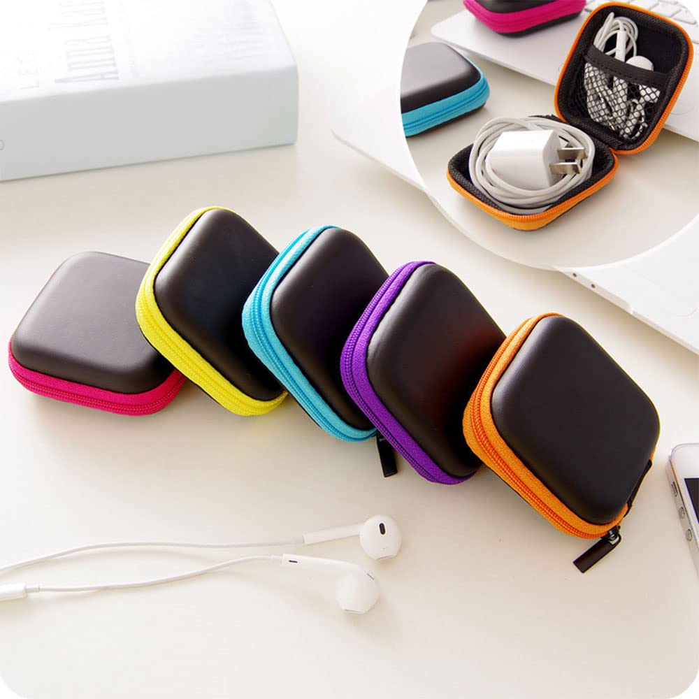 Hard Earphone Case Headphone Organizer - Shockproof Mini Earbud Carrying Case - High Protection Small Eva Storage Pouch Bluetooth Earpiece Bag Lightweigh