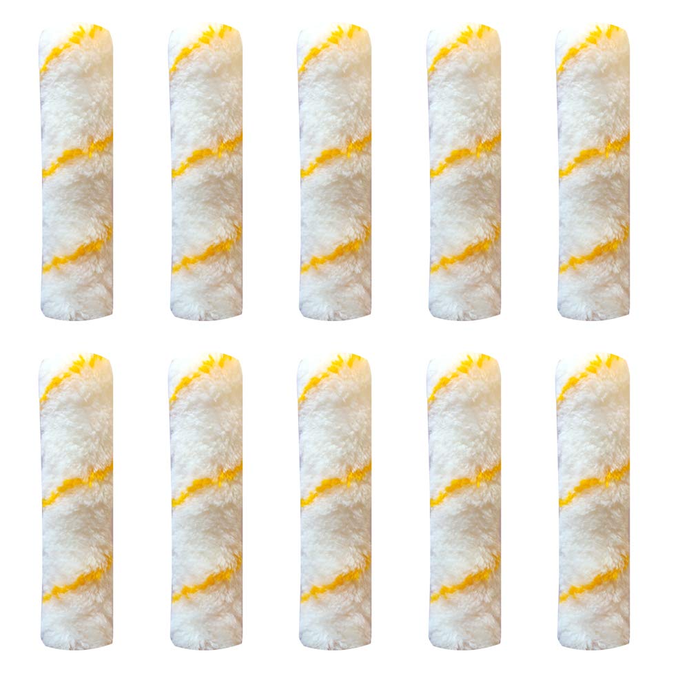 Paint Roller 6 Inch Refills for Interior Walls, White with Yellow lines - Pack of 10 (B08B8VBWVP) Amazon Price History, Amazon Price Tracker