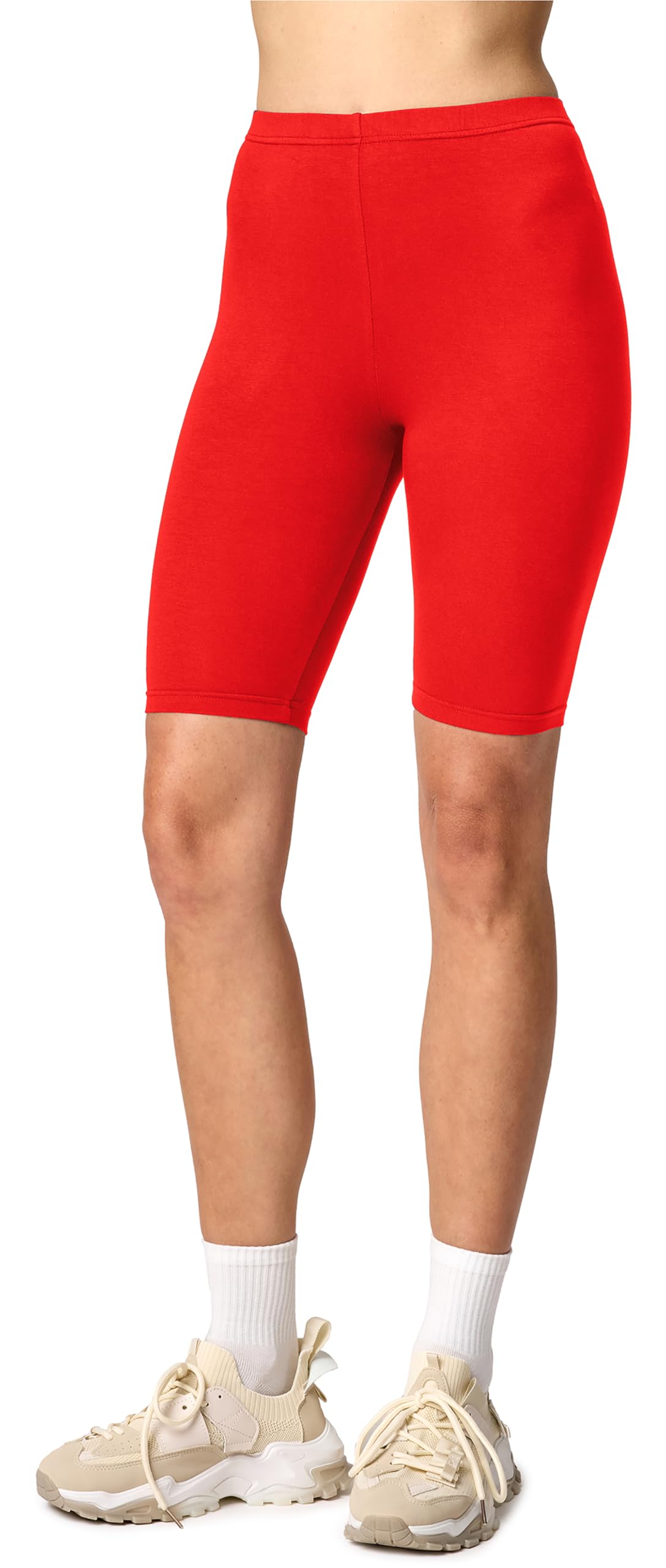 Merry Style Women's Leggings Short MS10-145(Red, M)