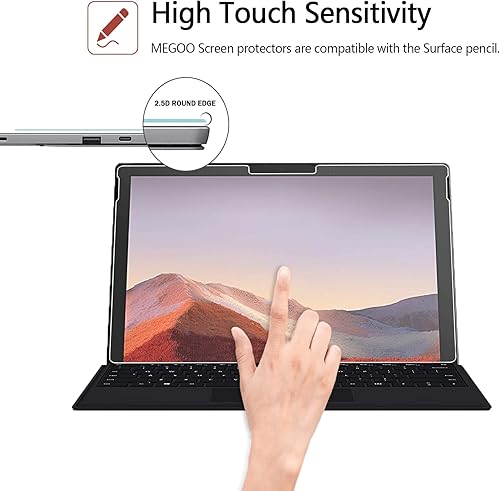 Miniatura 3 de Megoo Paquete de 2 protectores de pantalla mate para Surface Pro 7 Plus/Surface Pro 7/6/5/4/3 de 12.3 pulgadas, sensación de papel, antirreflejos,