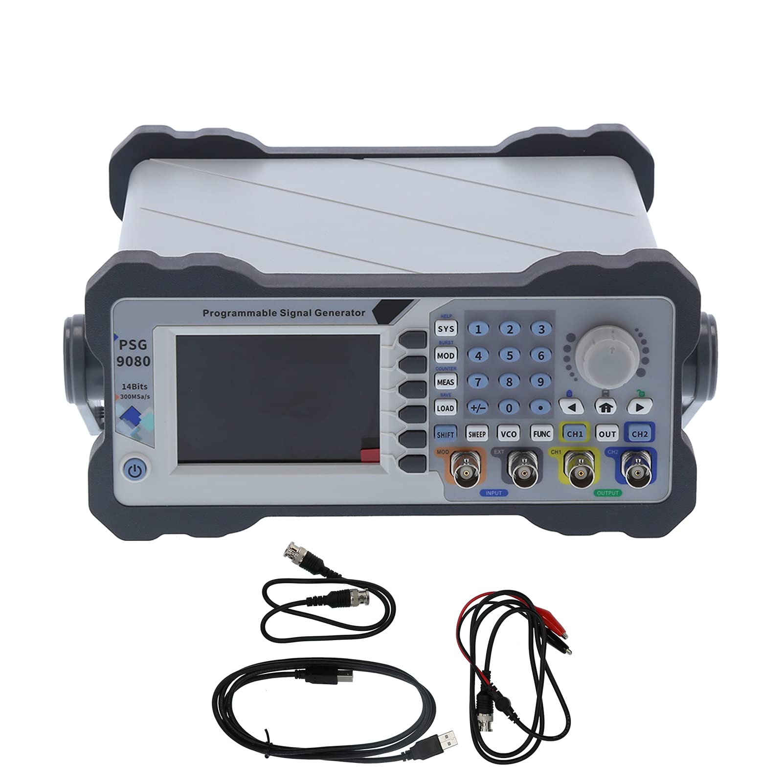PSG9080 Signalgenerator ABS Zweikanal-Frequenzmesser 87,5 Bis 108 MHz DDS Arbiträrwellengenerator mit LED-Anzeige 4 Leistungsstufen für Prüfstandbenutzer