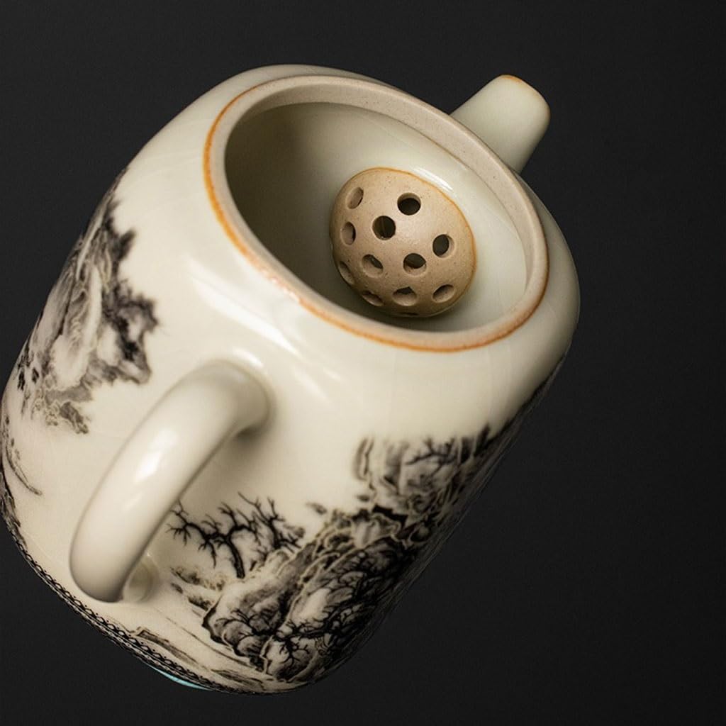 Czajnik podróżny, herbata popołudniowa, pojedynczy dzbanek do herbaty, zestaw do herbaty Kung Fu, ceramiczny czajniczek do parzenia i picia herbaty, czajnik domowy, zielony czajniczek do herbaty