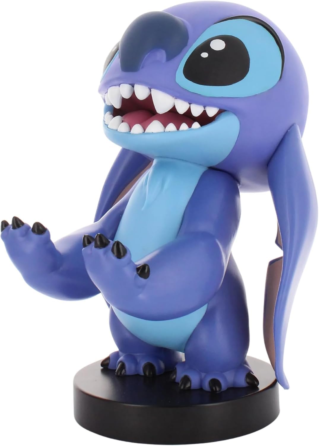 Exquisite Gaming: Lilo & Stitch: Smiley Stitch - Controller originale Cable Guys e supporto per telefono, supporto per dispositivo da collezione, personaggio con licenza ufficiale