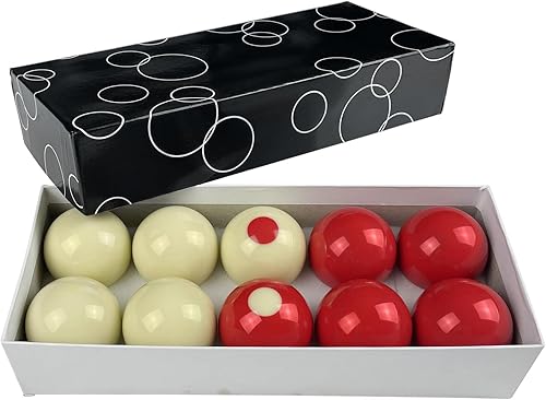 Miniatura 5 de Juego de bolas de piscina para parachoques, 10 bolas de piscina rojas y blancas, bolas de repuesto de tamaño estándar para mesas de piscina con