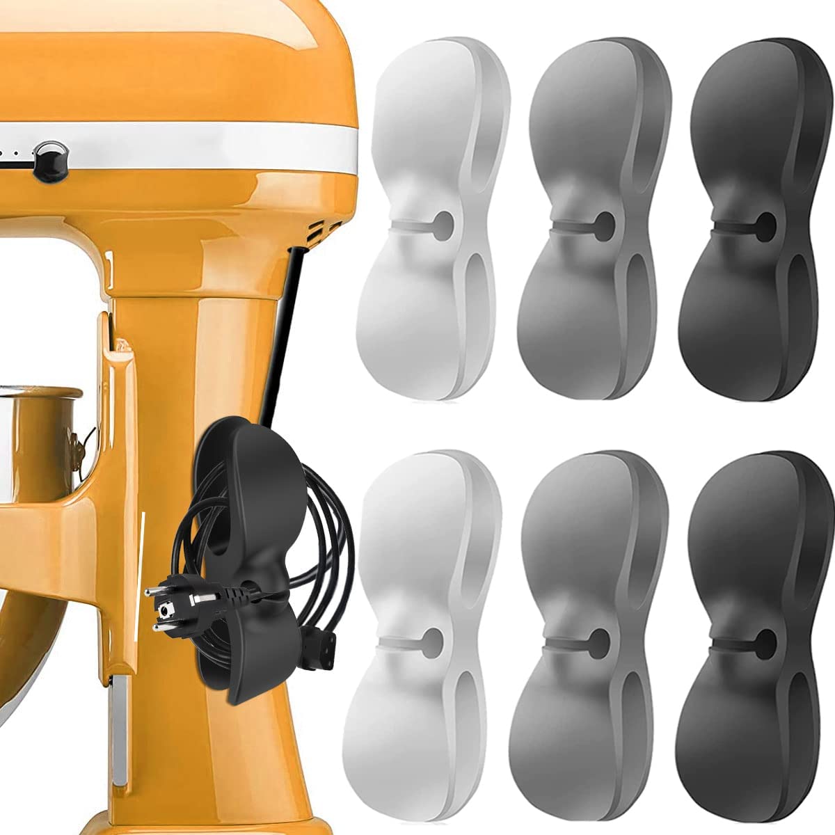 Cord Organizer for Appliances, Upgraded Kitchen Cord Organizer, Cord keeper Cord wrapper Cord holder Cord winder for Appliances Air Fryer, Coffee Maker, Blender, Pressure Cooker, Toaster (4)