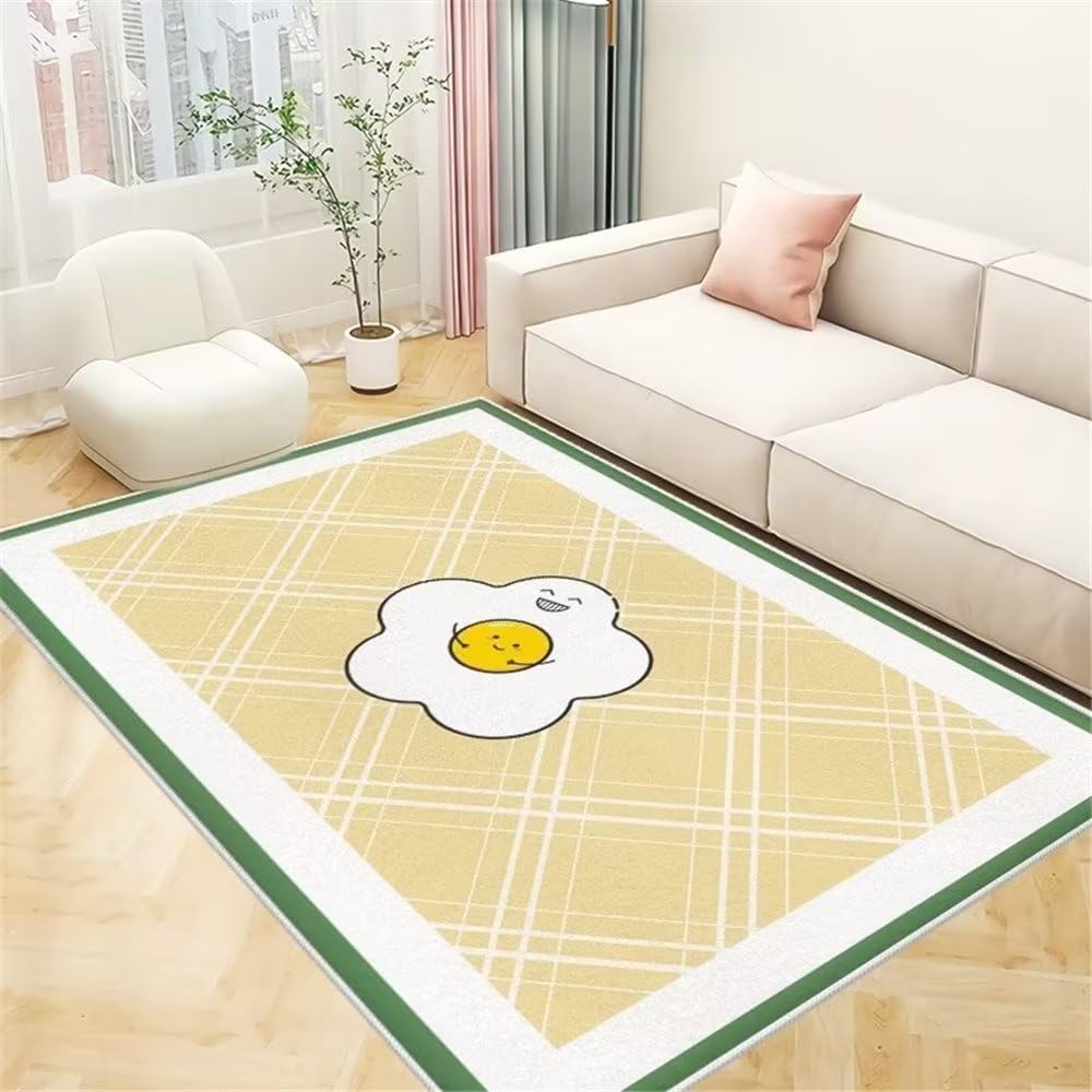 Tapis de chambre adulte jaune et antidérapant pour un réveil cocooning