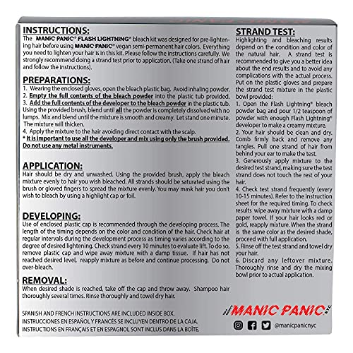 MANIC PANIC Flash Lightning Super Strength Bleach Kit Hair Lightener