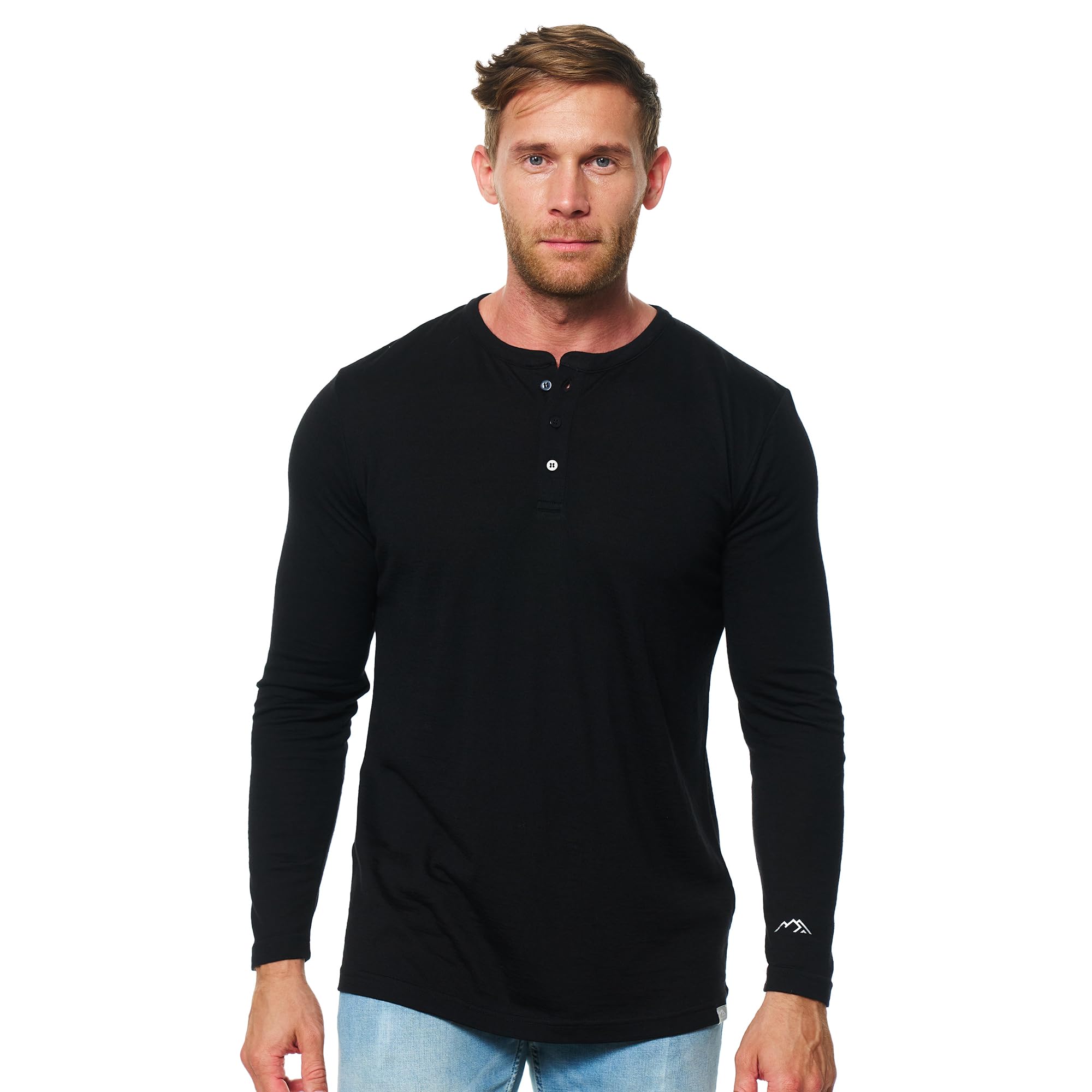 Merino.tech sous Vetement Thermique Homme Laine Merinos - 100% Pull Merinos pour la Randonnée et la Chasse