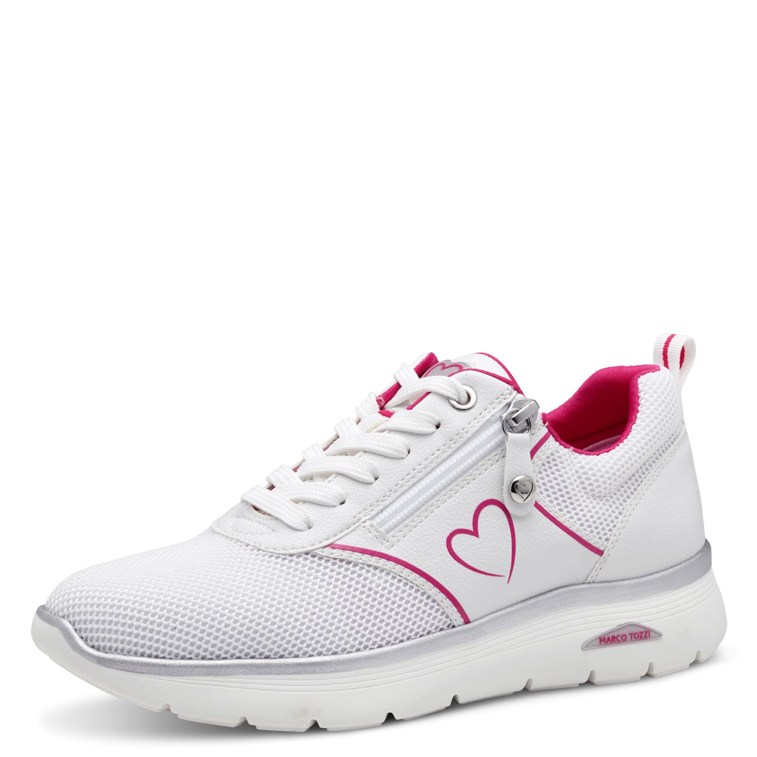 MARCO TOZZI Women's 2-23761-44 Sneaker, White Comb, 9 UK