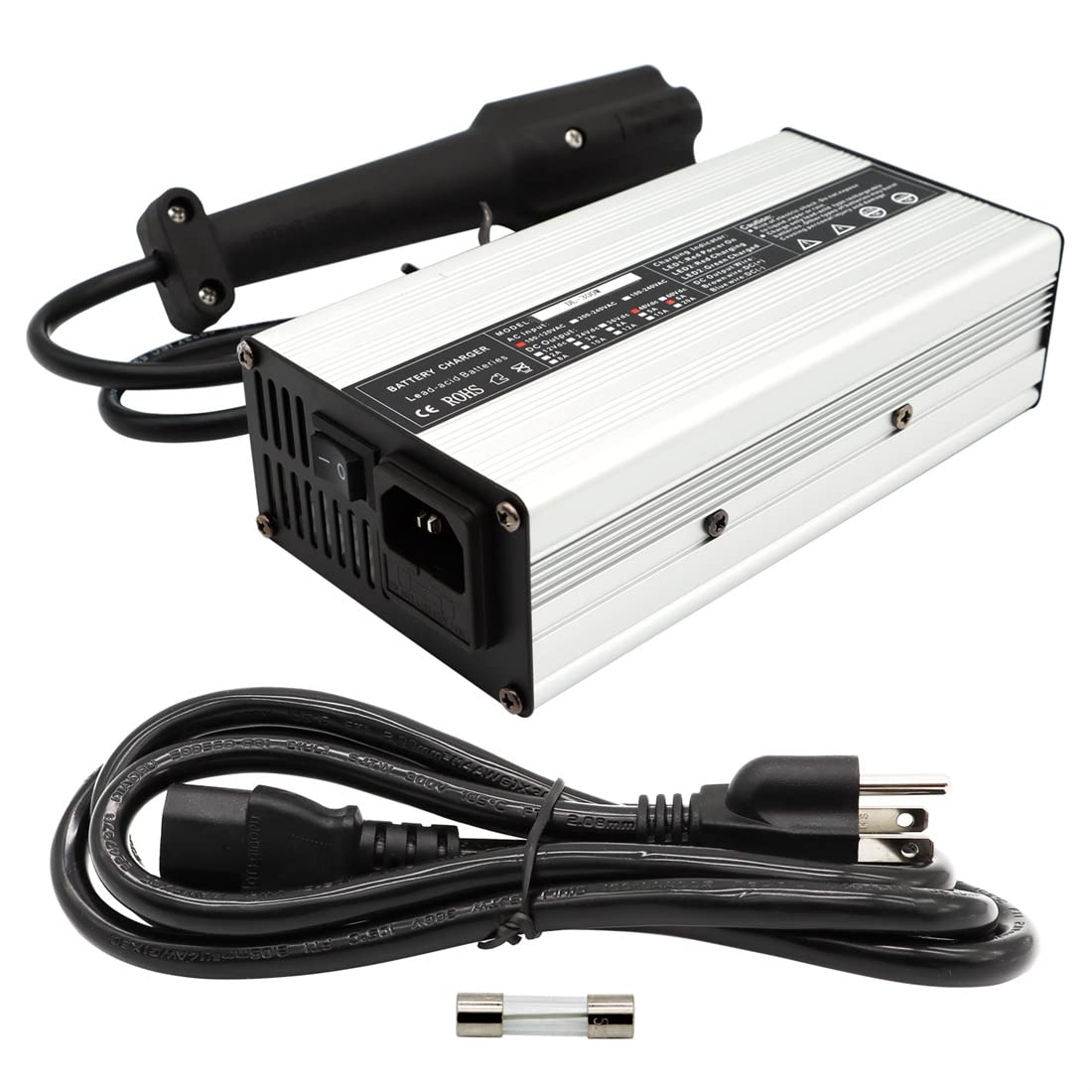 48 Volt 6 Amp Golf Cart Battery Charger with 3-Pin Leaf Plug Compatible with G29 Golf Cart 2007-up