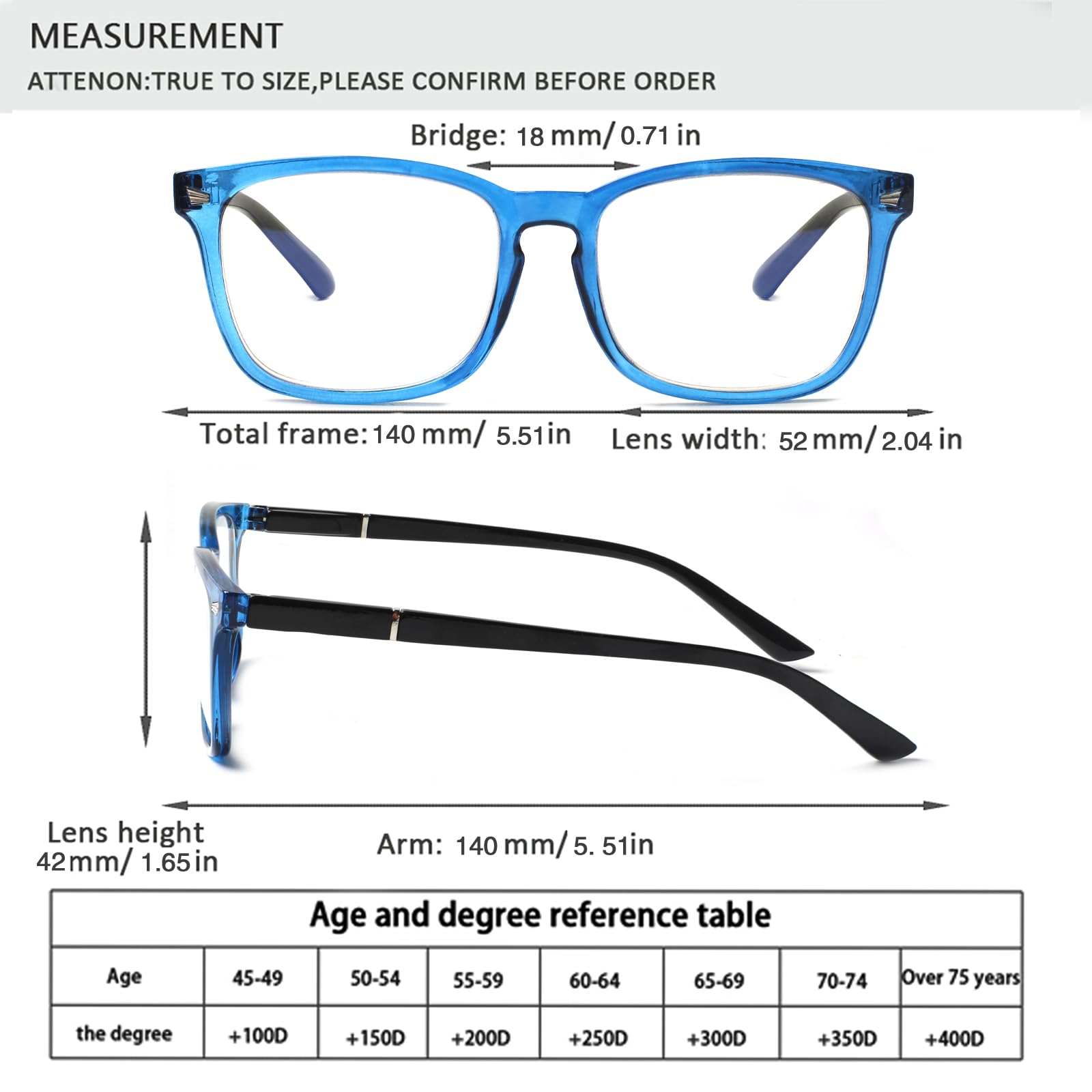 Henotin Paquete de 4 lentes de lectura con bloqueo de luz azul para mujeres y hombres, lectores de computadora con bisagra de resorte, antirayos UV, cuadrados, nerd