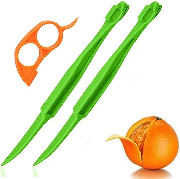 Orange Peeler Tools Citrus Peel Cutter Plastic Easy Fruit Vegetable Slicer Cutter Lemon Peelers Opener Remover Fruit Tools Kitchen Utensils Gadgets Bladed Food Peeler Slicer Multicolor