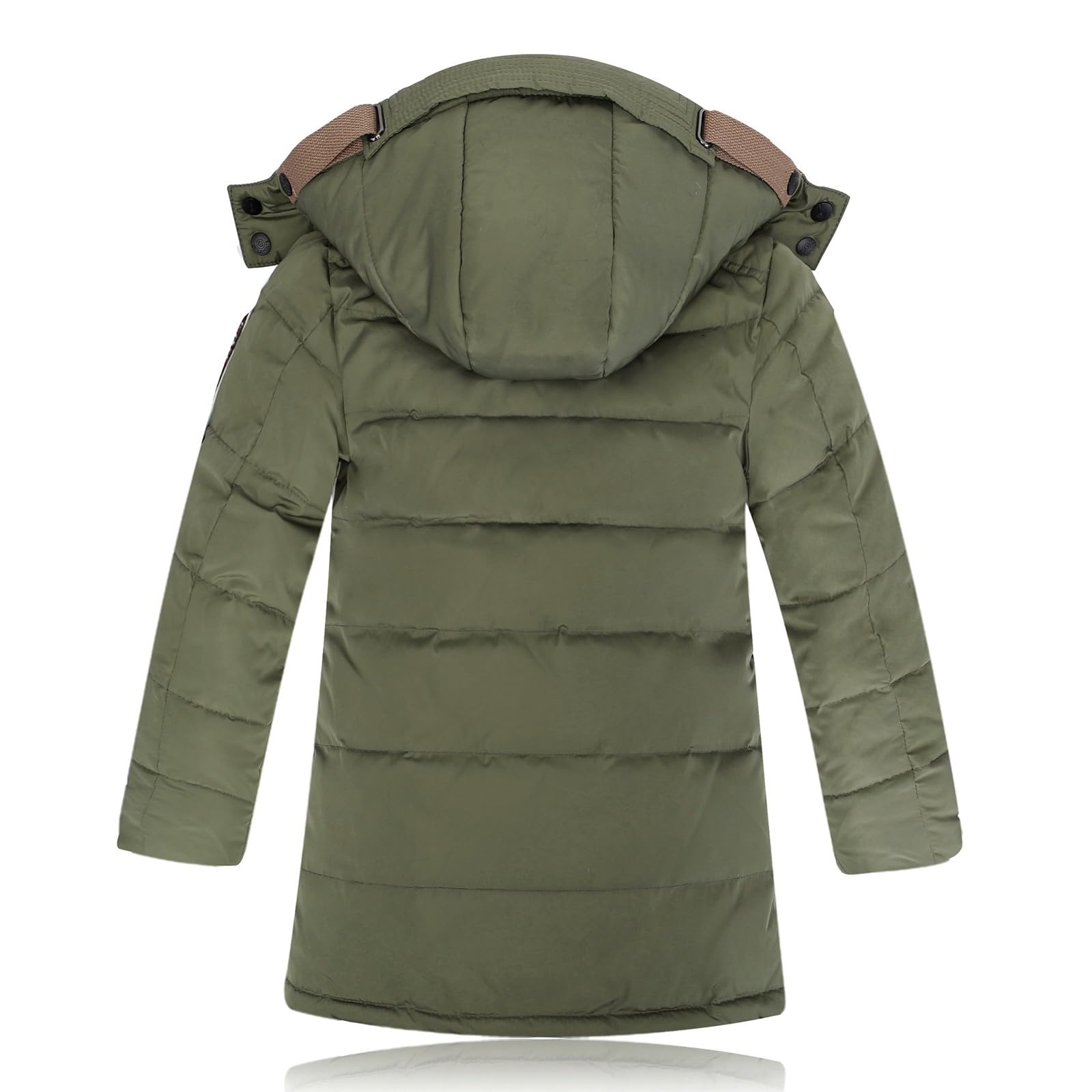 Abrigos de invierno para niños, chaqueta acolchada con forro polar para niños, forro pesado y esponjoso, con capucha, abrigo parka resistente al viento, grueso, con cremallera, casual, para la escuela