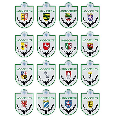 Saugnapfschild Schild Jagd - Bremen Acrylschild 3mm mit Saugnapf 30mm, ca. 90x125 mm für Scheibeninnenbefestigung – Bild 3