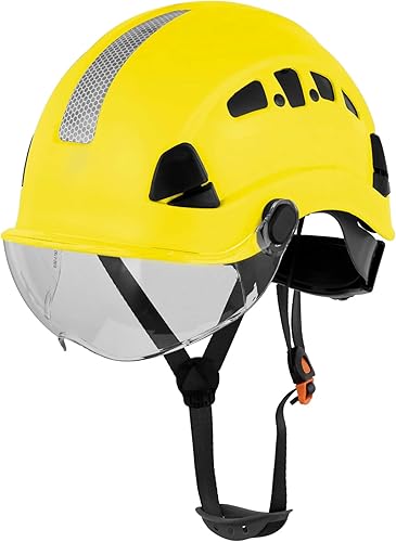 Defender Safety - Casco protector H1-CH con visera de estándar ANSI Z89.1.