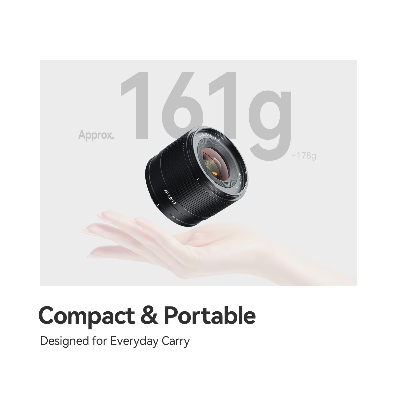 TTARTISAN AF-C - Obiettivo per fotocamera, 17 mm, F1.8 Air, con messa a fuoco automatica, grandangolare, colore: nero