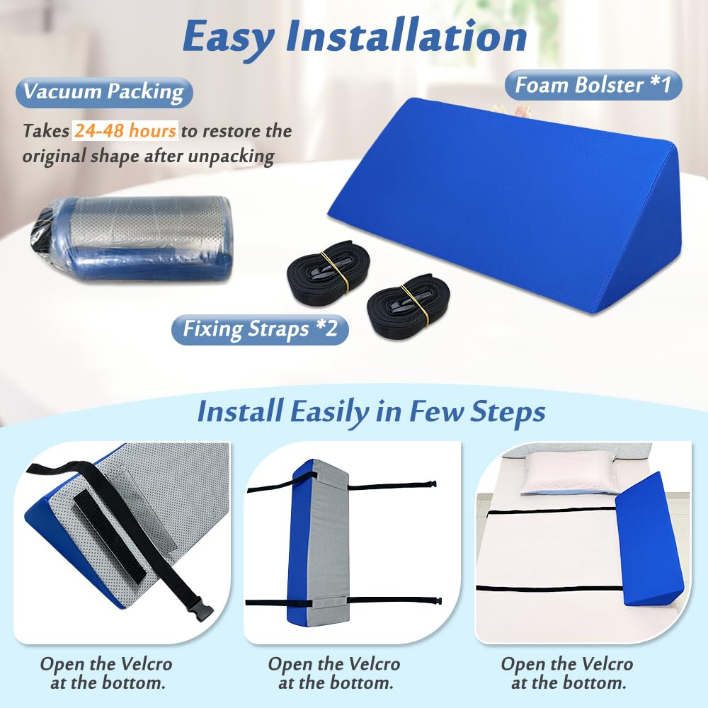 Cuscino per spondina letto in morbida schiuma per anziani adulti protezione anticaduta comodino medico sicurezza guida guida letto cunei paraurti per anziani posizionamento ospedale letto