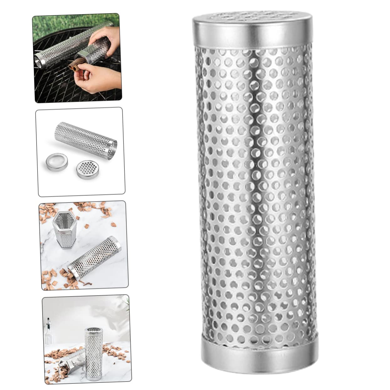Mipcase 3pezzi Tubo per Affumicatura Acciaio Inossidabile Utensile Pratico per Barbecue Resistente e Facile da Pulire per Uso Quotidiano e Grigliate all Aperto