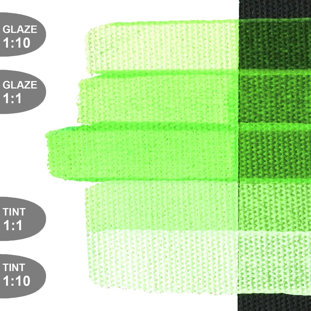 GOLDEN SoFlat Matte Acrylics, vert fluo, pot de 473 ml, peinture acrylique professionnelle, semi-transparente