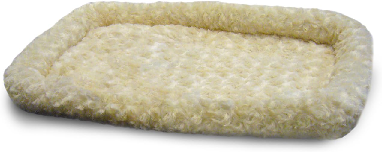 FurHaven Ultra Plush Bolster Pet Bed, Small, Latte