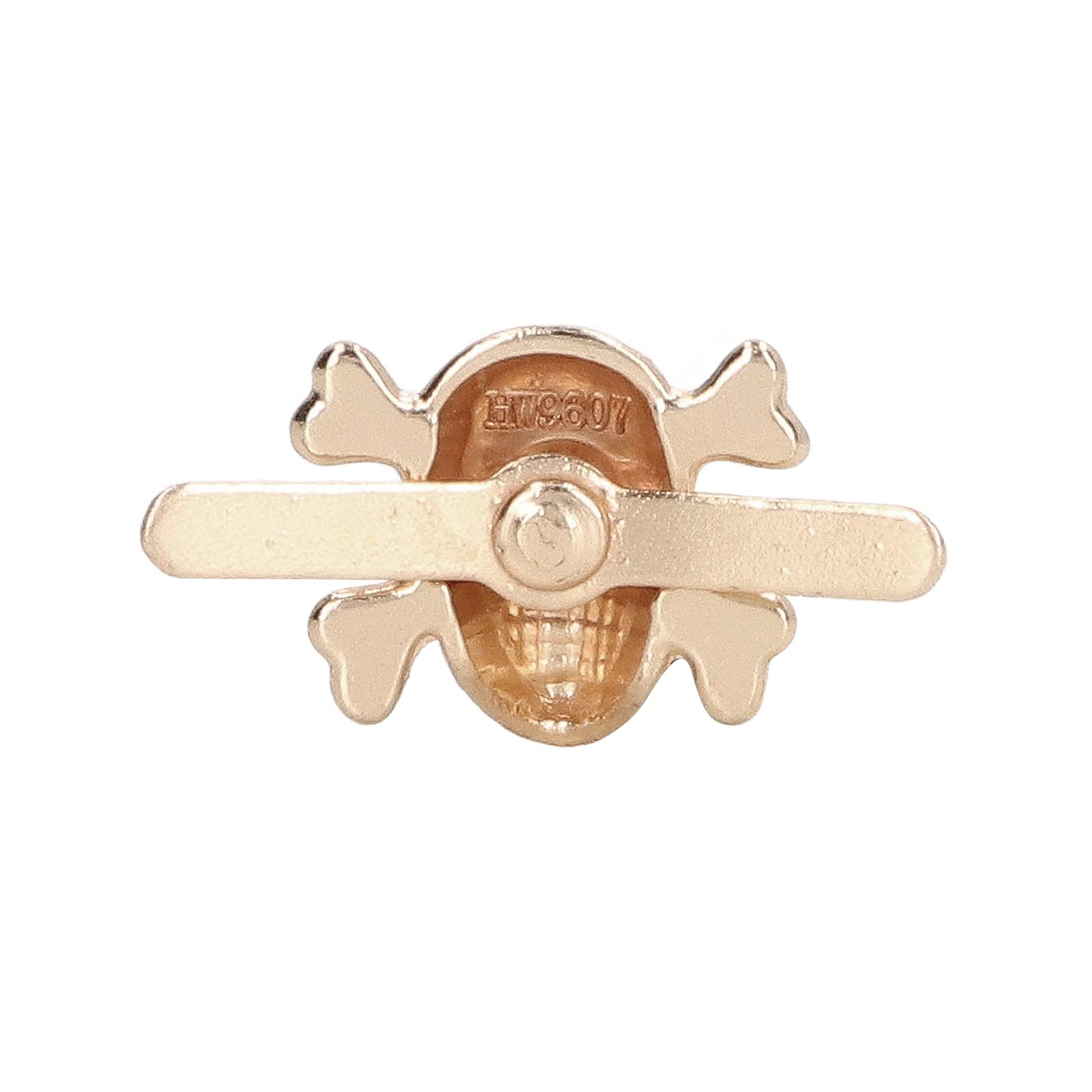 150 piezas de remaches de calavera estilo gótico de moda hermosos accesorios de perno de calavera para zapatos DIY bolsas de ropa (Oro)