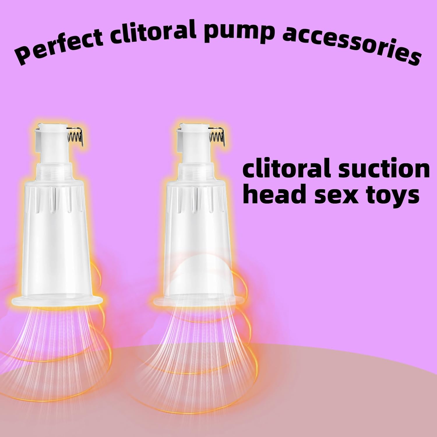 Nipple and Clitoral Pump Attachment - 2-Pack, deep Suction, Enhanced Nipple and Clitoral Comfort and Pleasure, Promotes Muscle Circulation, Perfect Clitoral and Nipple Massage