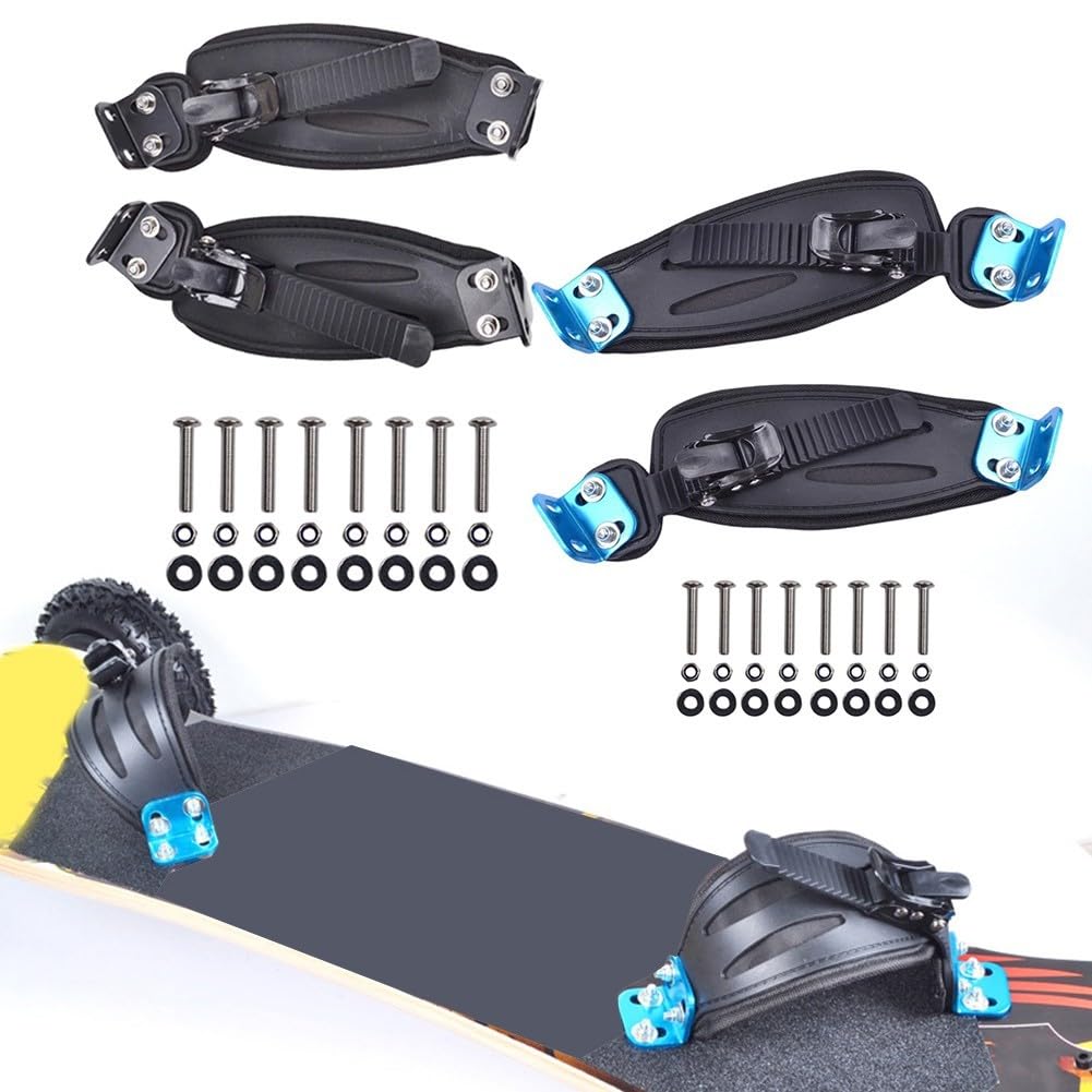 Les bandes de support de pied de skateboard de montagne sécurisent vos pieds pour une meilleure expérience de conduite hors route (boutons bleus)
