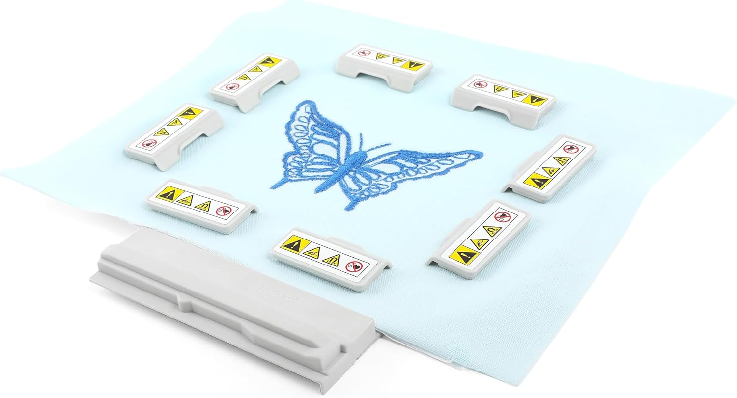 Sew Tech Magnetic Embroidery Hoop for Brother Innov-ís NQ1700E NQ1600E NV880E Stellaire XJ1 XE1 Dream Machine XV8550D Luminaire XP2 XP3 V3LE Quattro 6000D Machine, 4"x4" Mighty Snap Magnet Frame