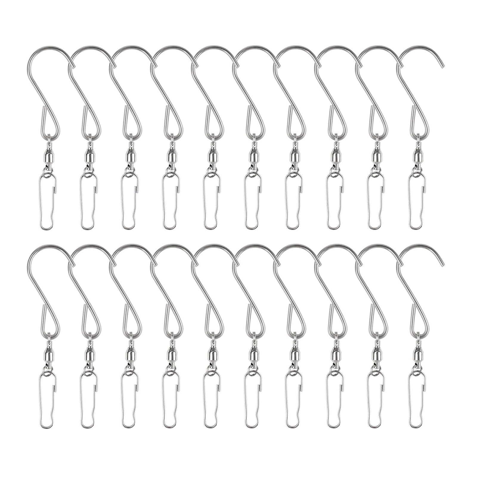 Kalttoy Multicolor 20Pcs Turn Fasteners Rustproof Metal Suspended Hardware With Smooth Turn For Bird Feeders And Party Radiances Air Spinner Fasteners