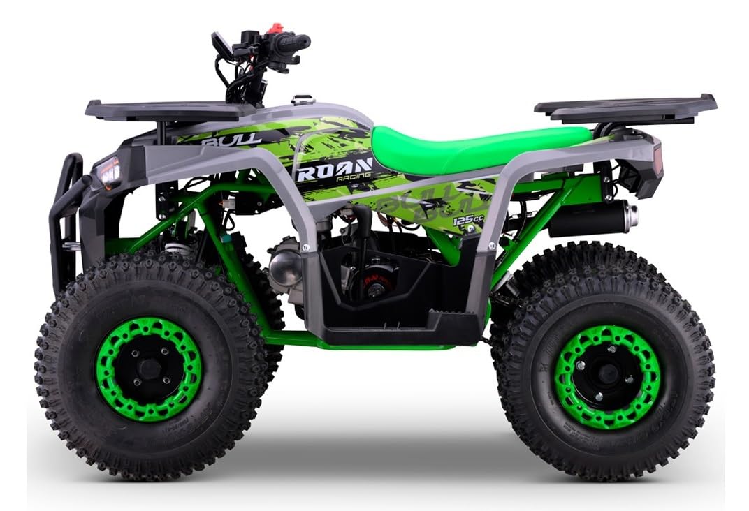 Quad Gasolina 125CC Roan-Bull Automático R8, Verde, Carga máxima 120 kg (Solo para circuitos Cerrados) + 10 años