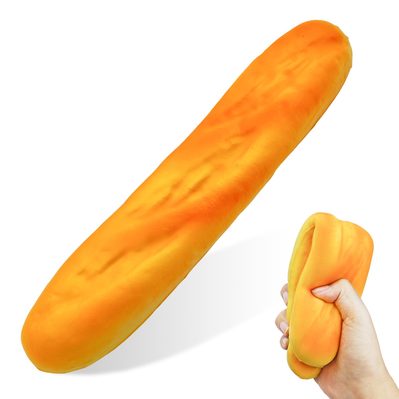Hongliang Yellow Lifelike Artificial French Baguette Bread, Fake Long Loaf Simulation Model For Kitchen Window Display, Photo Props, And Party Decoration