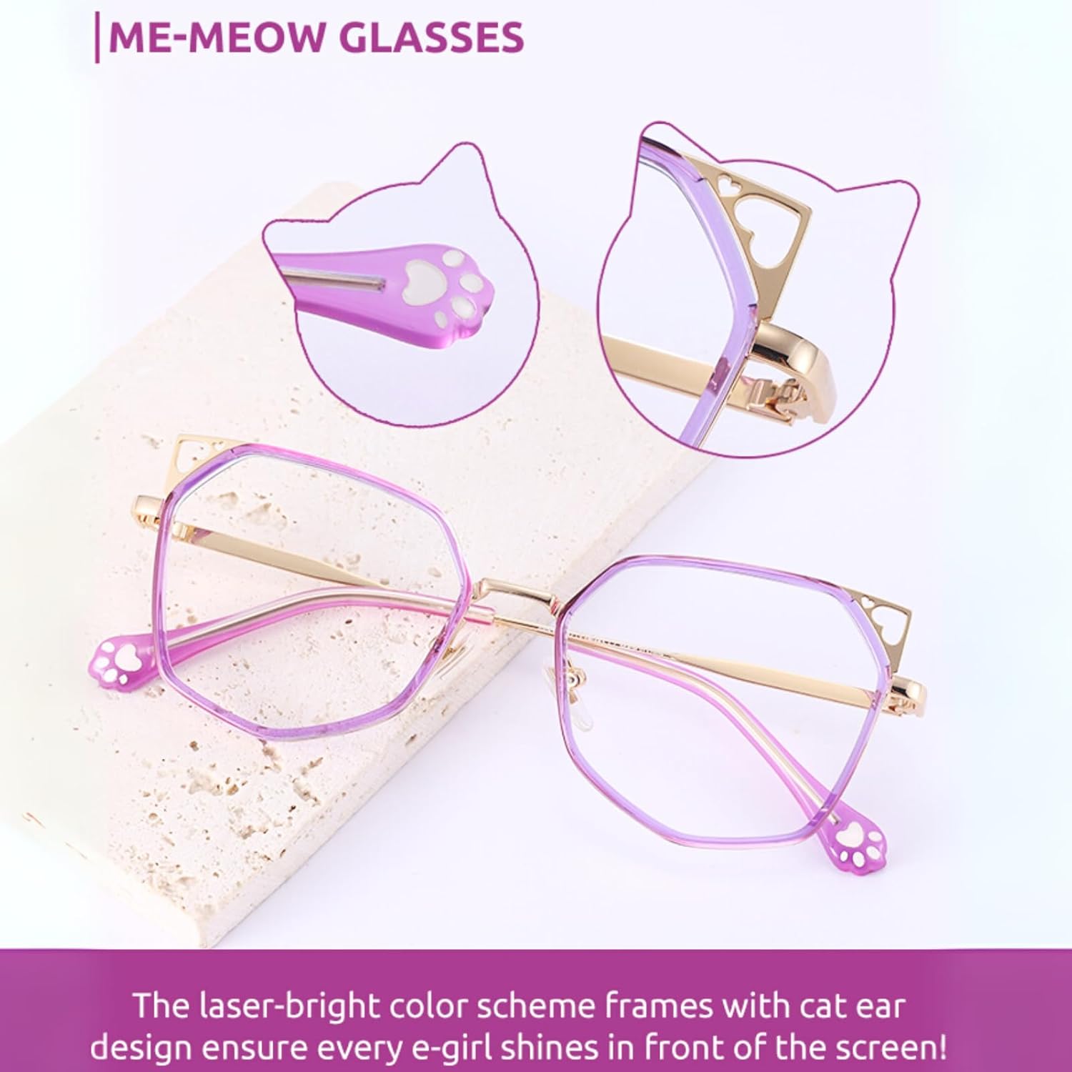 Firmoo Cat Eye Blue Light Reading Glasses for Women, Stylish Cateye Computer Reading Glasses, UV400 Protection