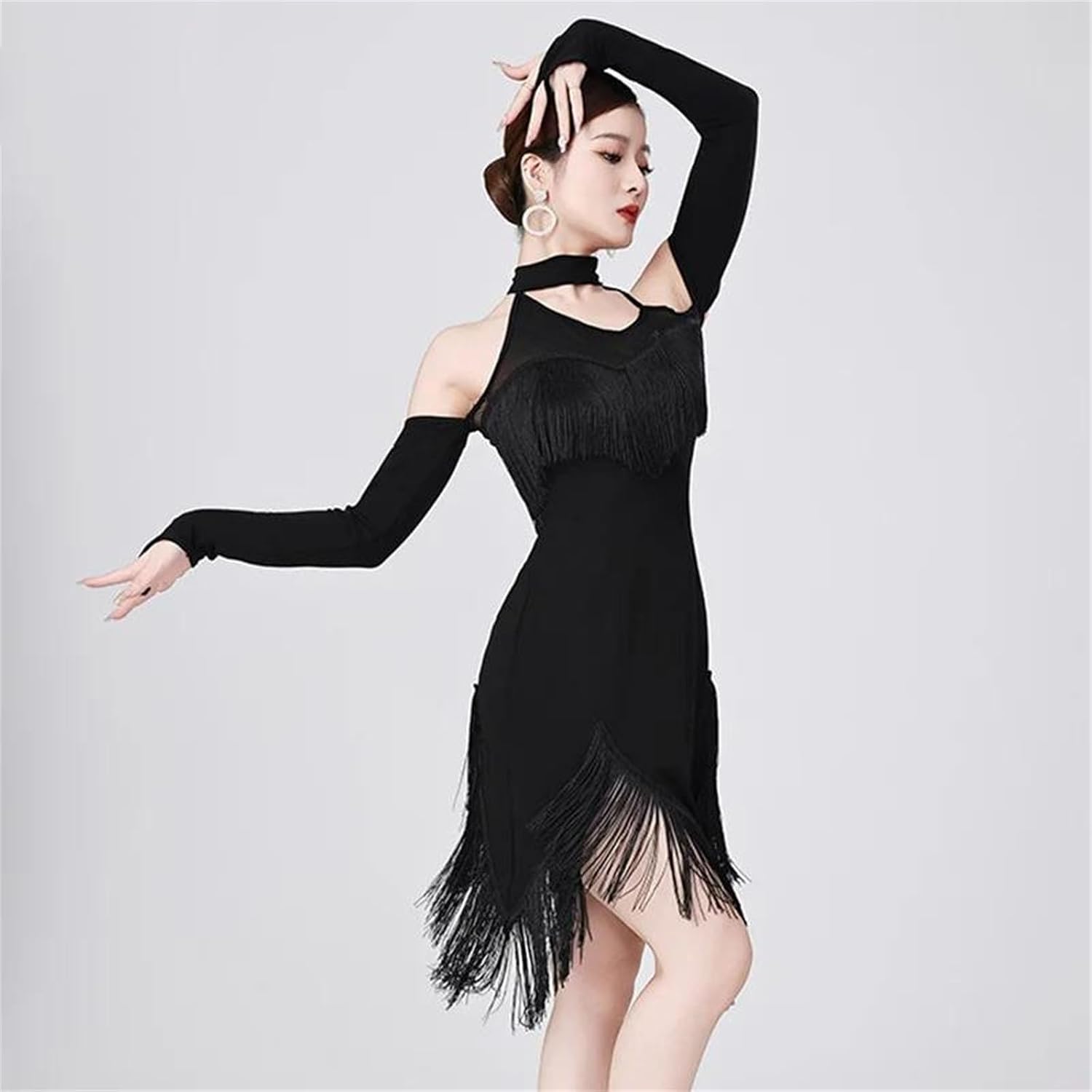 Women Latin Tassel Dress Summer Latin Dance Stage Performance
