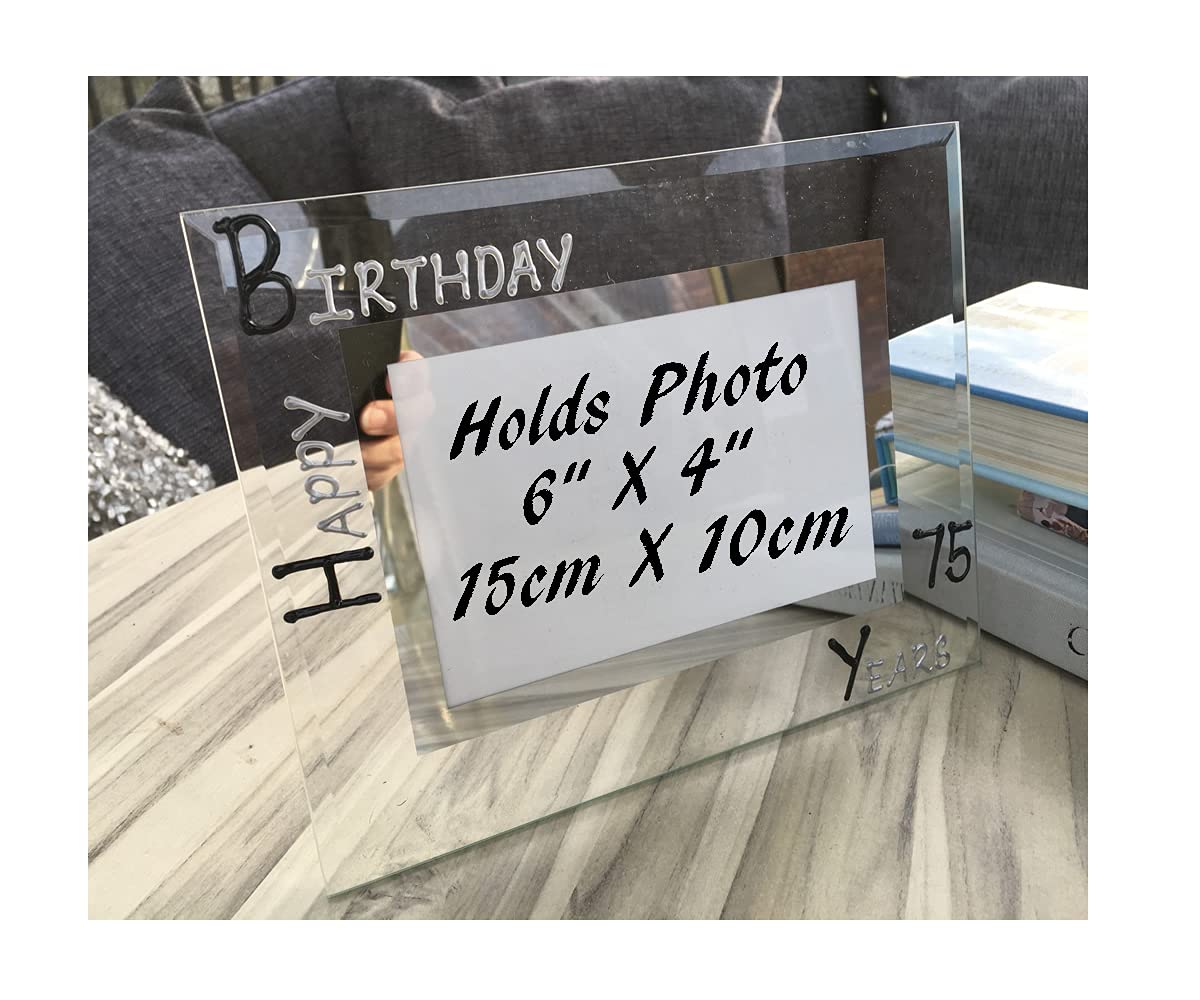 Dreamair75th Birthday Gift Photo Frame (Land) Blk/Silver