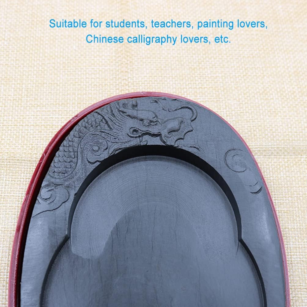 Stone Calligraphy Inkstone with Lid for Students and Teachers