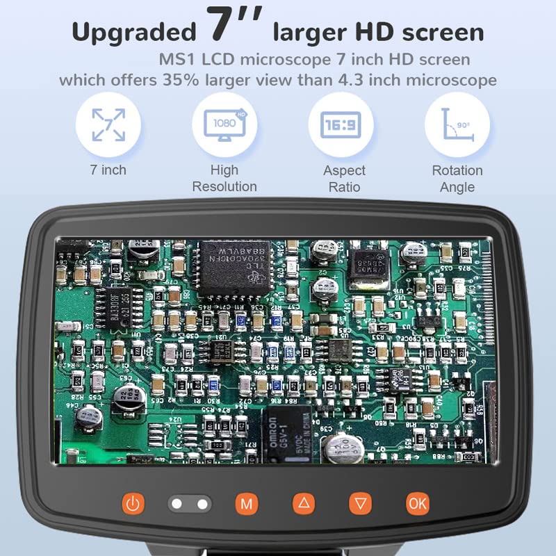 7-calowy regulowany wyświetlacz LCD wideo kamera mikroskopowa 1000X HD 1080P HDMI wyjście USB do naprawy lupy lupy lutowniczej (kolor: DMP USB)