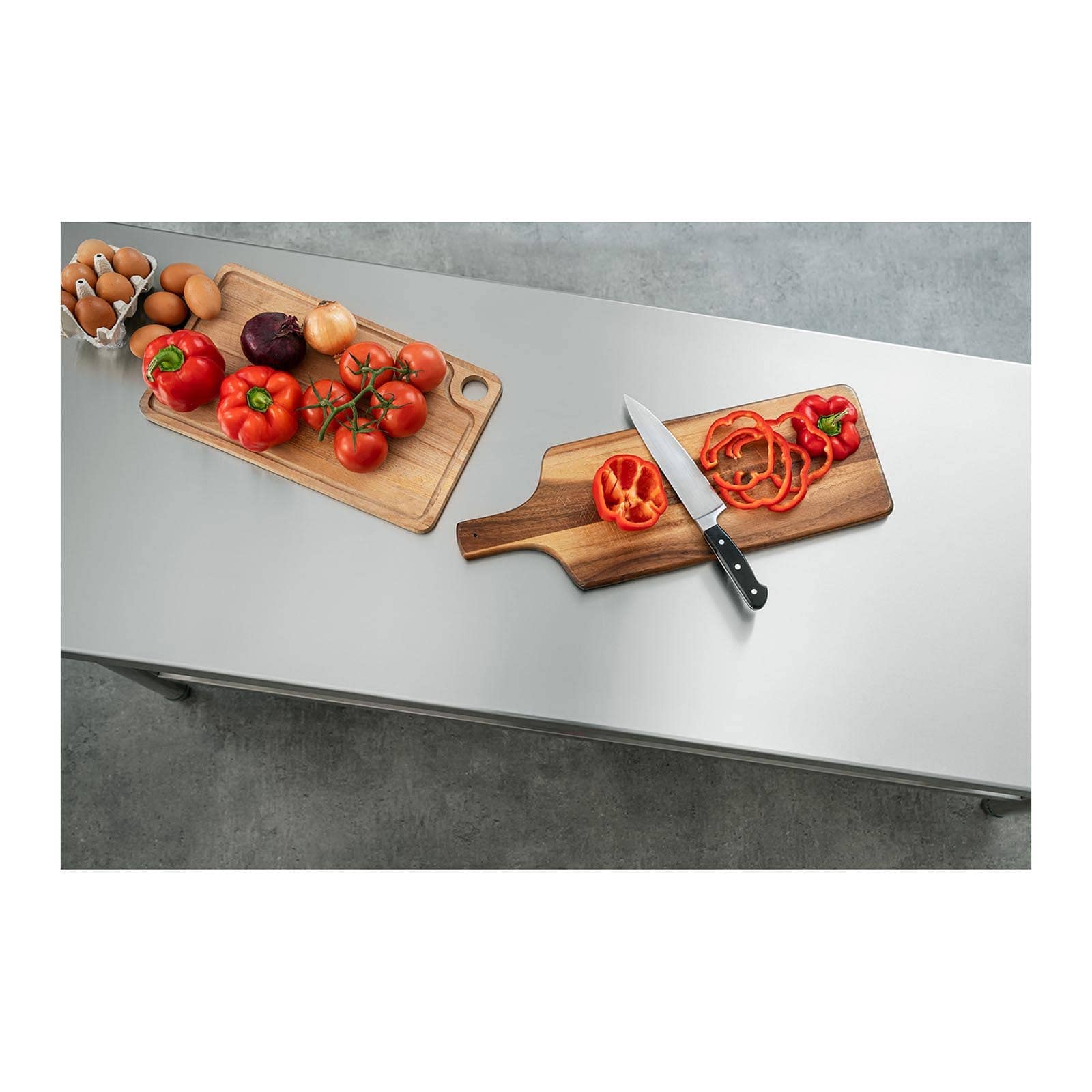 Royal Catering Mesa De Acero Inoxidable para Hostelería RCWT-180X60-3L-E (Acero Inoxidable, Capacidad de Carga: 500 kg, 60 x 180 cm)