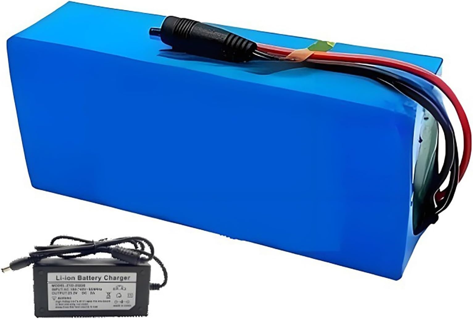 24V 8Ah Lithium-Ion Battery, Replaceable Lithium Battery, 24 Volt PVC Battery Pack for 50W to 250W Motor Conversion Kits with BMS and Charger 24V 8Ah,XT60+SM