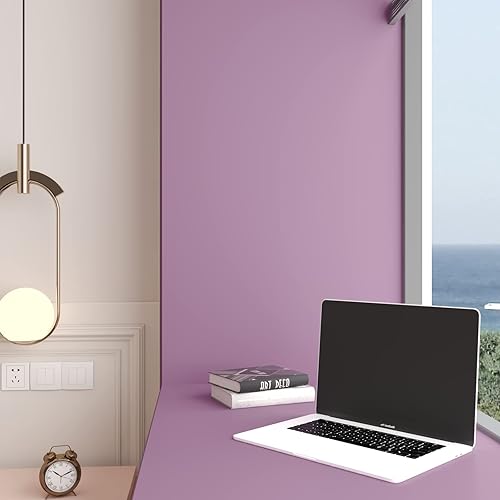Miniatura 2 de Papel tapiz rosa morado de 15.7 x 393 pulgadas, papel de pared extraíble, apto para inquilinos, papel adhesivo morado para armarios, paredes,