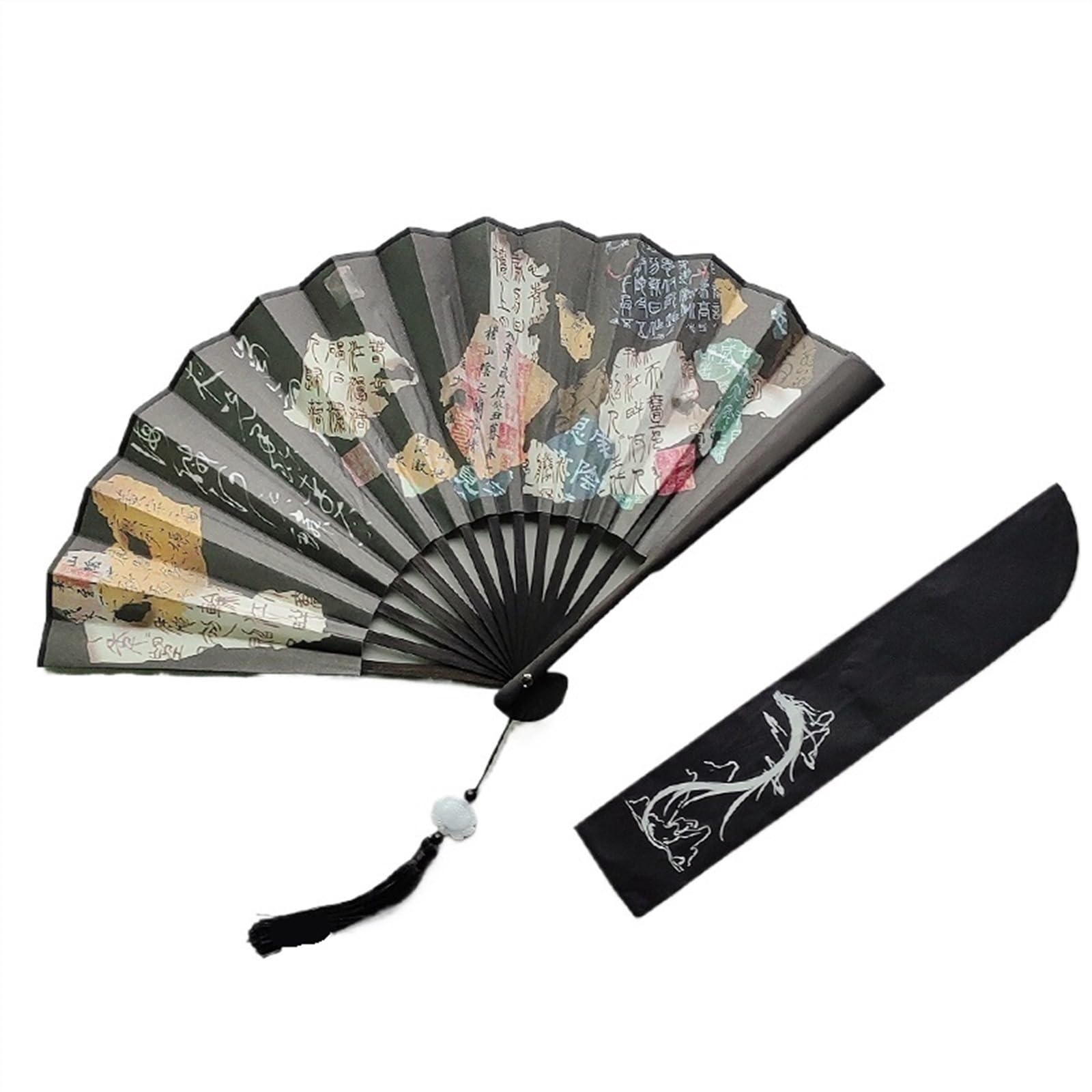 SXTYYH Folding Hand Fan, Classical Hanfu Summer Photograph, Men Women Chinese Japanese Style Crafts, Handheld Fan for Women Foldable(J)