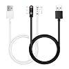 2-Pack Only One Fit Magnetic Charger Cable for Letsfit E42 E41 E31 E22 G25 Smart Watch USB Charging Cord Black&White [Opposite Electrode Polarity]