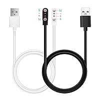 Vista 8 de Compatible con cargador de reloj inteligente ROHS, 2 pines/2 unidades [modelo A + modelo B, un ajuste] Cable de carga USB magnético de 0.157
