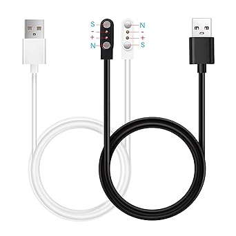 Fit Cloud Pro Smart Watch Charger, 2-PackMdodel A+Model B, Only One Fit Charging Cable Magnetic USB Charging Cord for FitCloud Pro app SmartwatchesCharging Port spacing 2.8mm