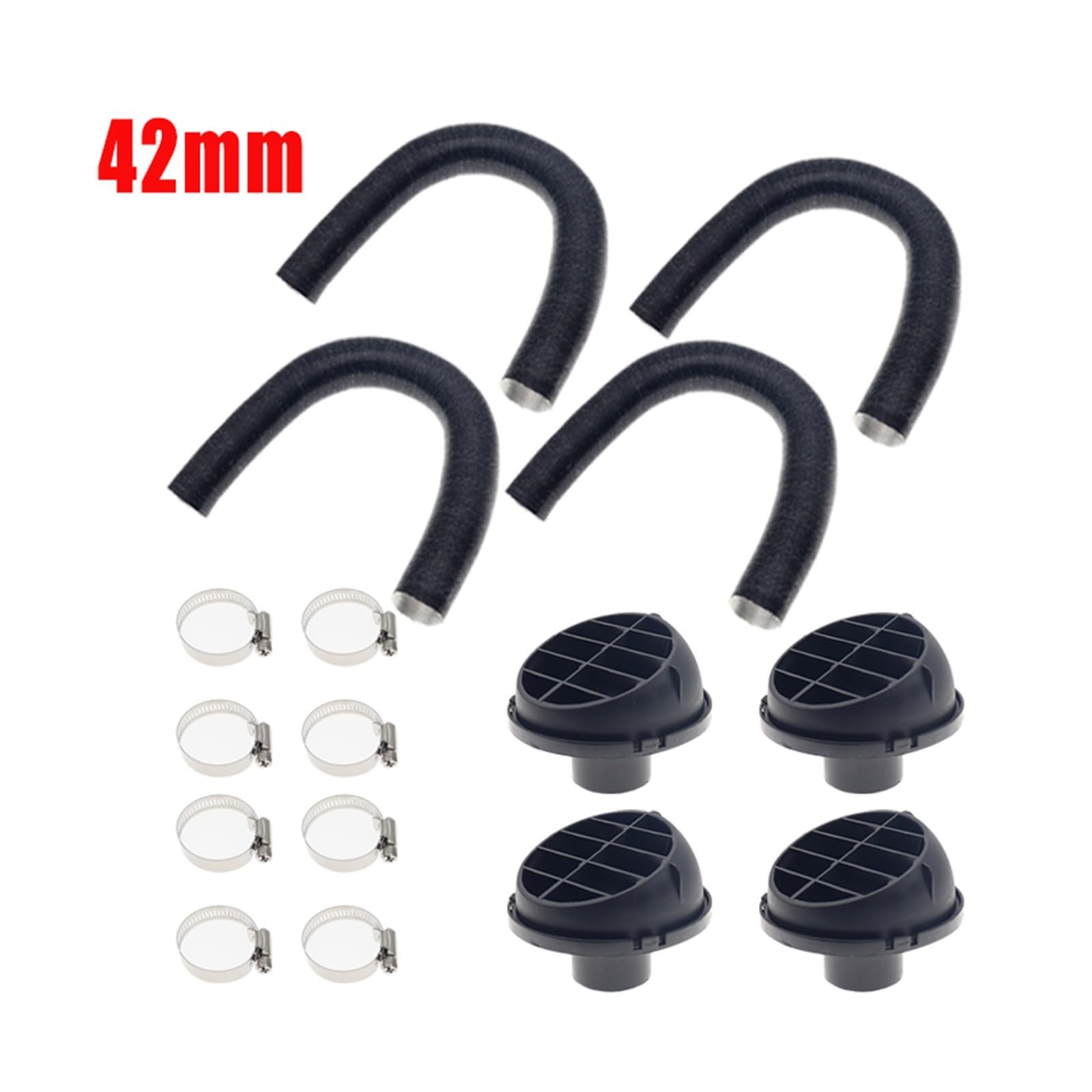 Connecteur De Conduit De Chauffage Voiture 42 Mm - Lot De 4 Pièces Pour Tuyauterie