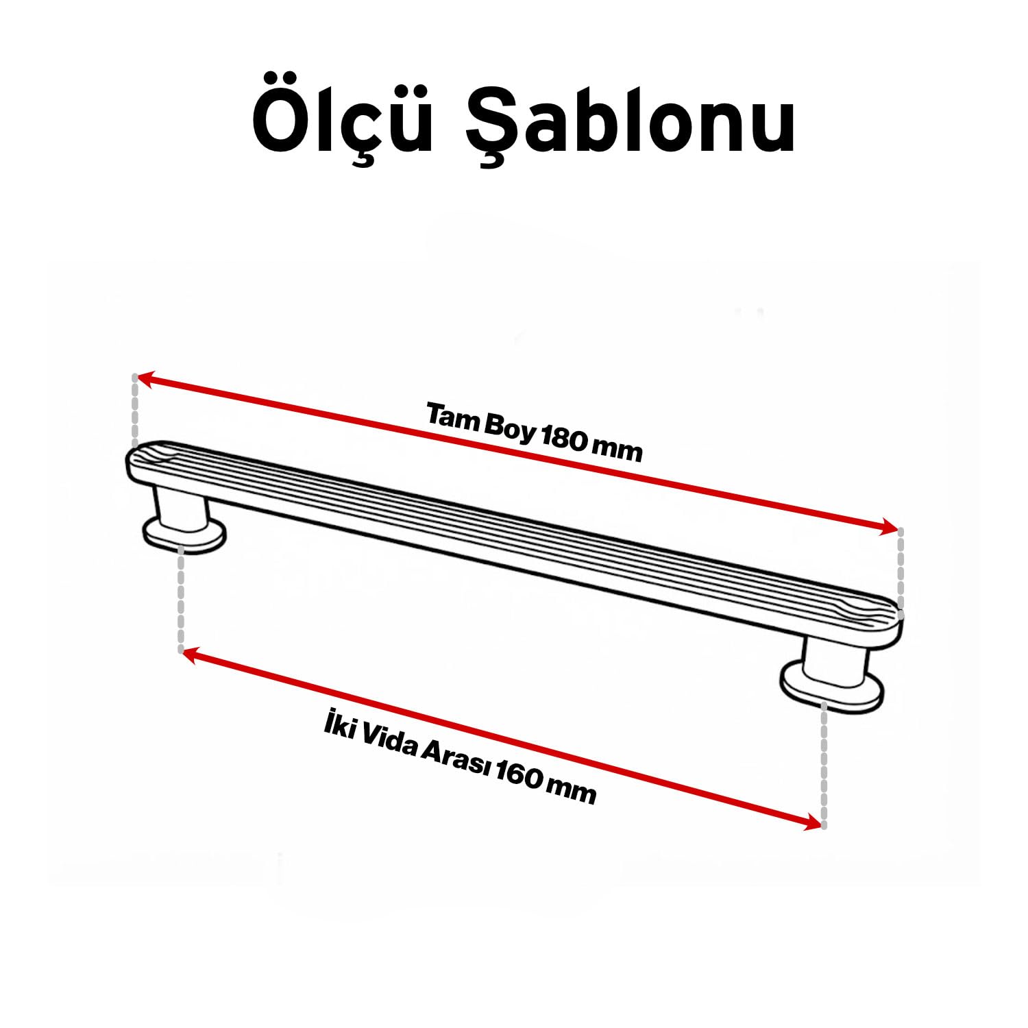 Özen Metal Bronz Çekmece Kulp 160 mm Dolap Kapak Kolu Modern Şık Tasarım Dayanıklı Mobilya Kulpu
